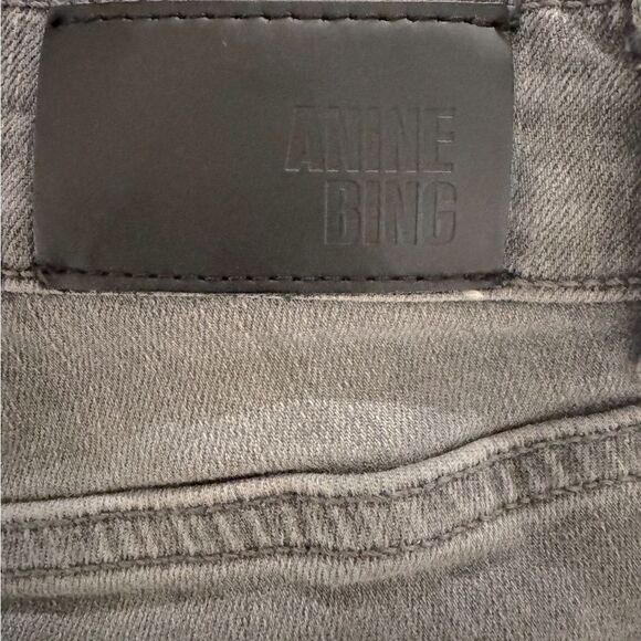 Anine Bing Gray Distressed Slim Jeans Size 28 - Picture 9 of 11